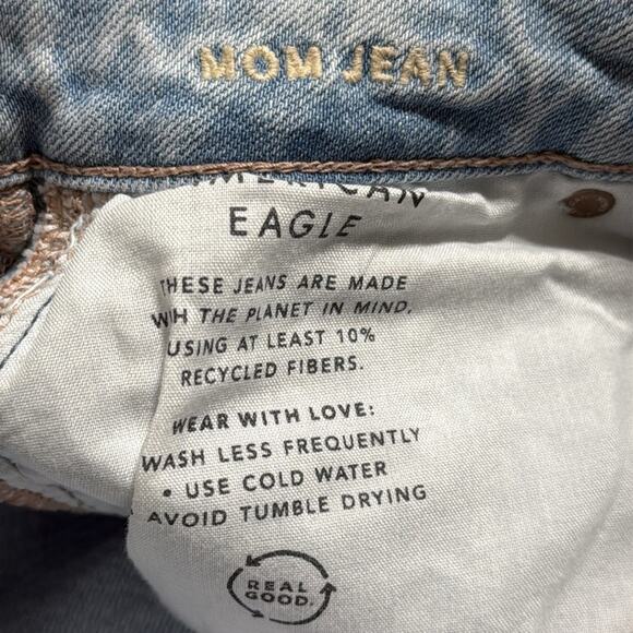 American Eagle regular 24W size 00 comfort stretch waistband sea salt mom jeans - Picture 9 of 13